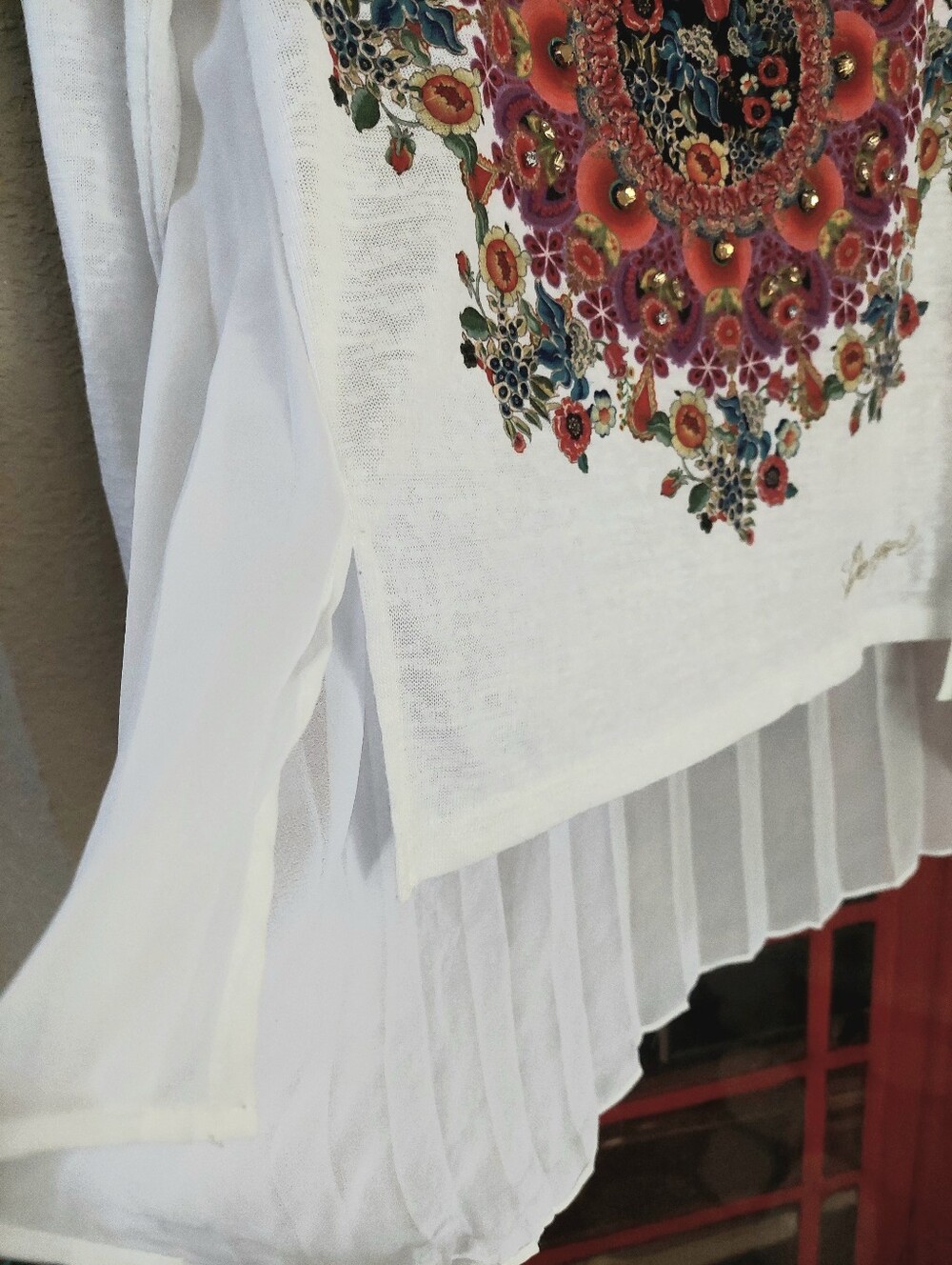 Desigual Prisca Mandala Hi-Low Tunic Top Size S - Picture 6 of 16